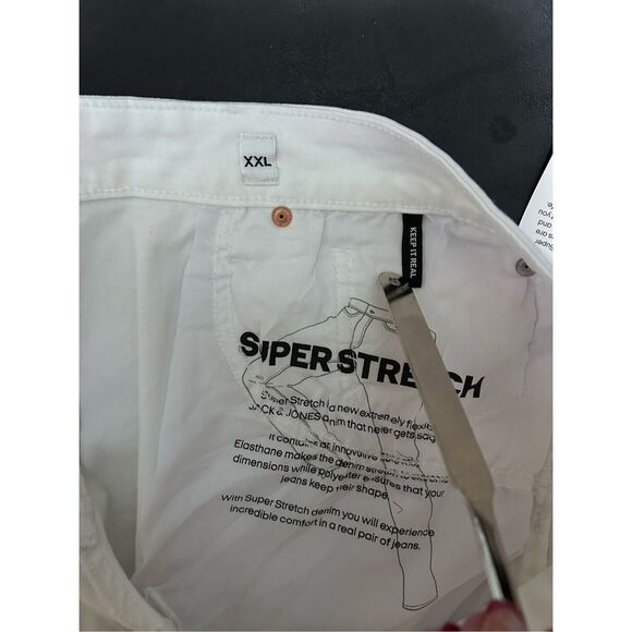 Jack & Jones Women’s Size XXL White Denim Jean Shorts Distressed Cuffed Bottom N - Picture 11 of 14